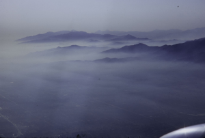 Smog in the San Gabriel Mountains by Los Angeles