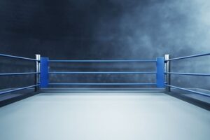 An empty boxing ring